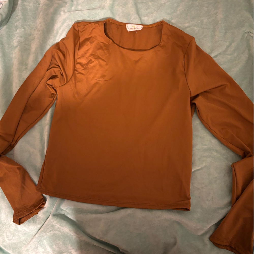 orange crop top